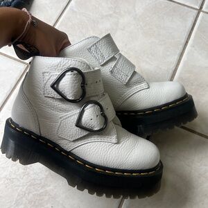 White platform Devon dr martens